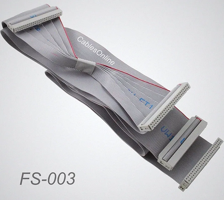 52" 50-Pin SCSI IDC 4-Connector Internal Ribbon Cable Up To 3 Drives