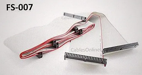 71inch Internal IDC 50-Pin 8-Connector SCSI Cable for 1-7 Drives, CablesOnline