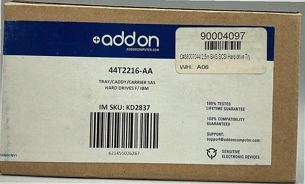 ADDON Drive Bay Adapter 2.5" SAS SCSI Hard Drive Tray 44T2216-AA