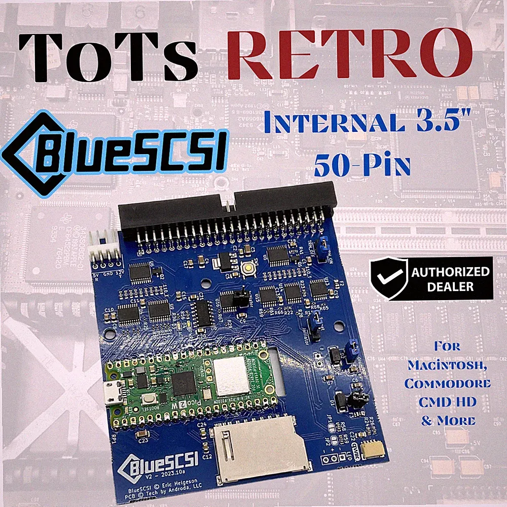BlueSCSI v2 Internal 50-pin 3.5" SCSI Drive ,Wi-Fi,For Macintosh, Amiga, PC