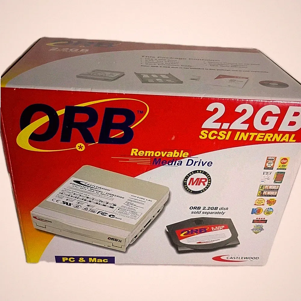Castlewood ORB 2.2GB Internal SCSI Removable Media Drive ORB2SI00 - Open Box