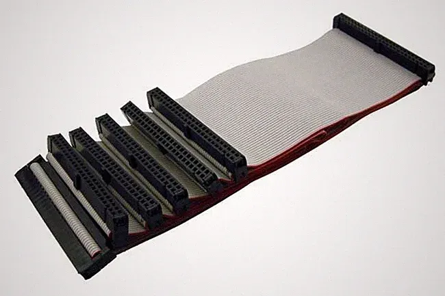 Long 46" 50-Pin SCSI Internal Ribbon Flat Cable 7-Connector 6-Device Drive