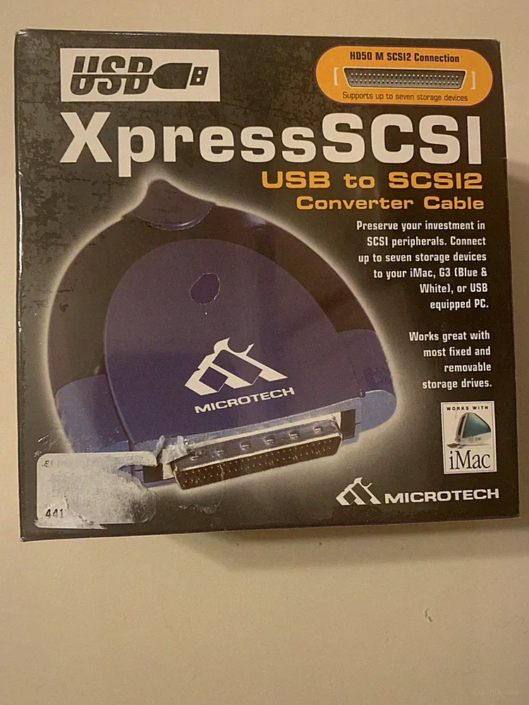 Microtech XpressSCSI USB to SCSI Converter Cable for connecting Scanners, Drives