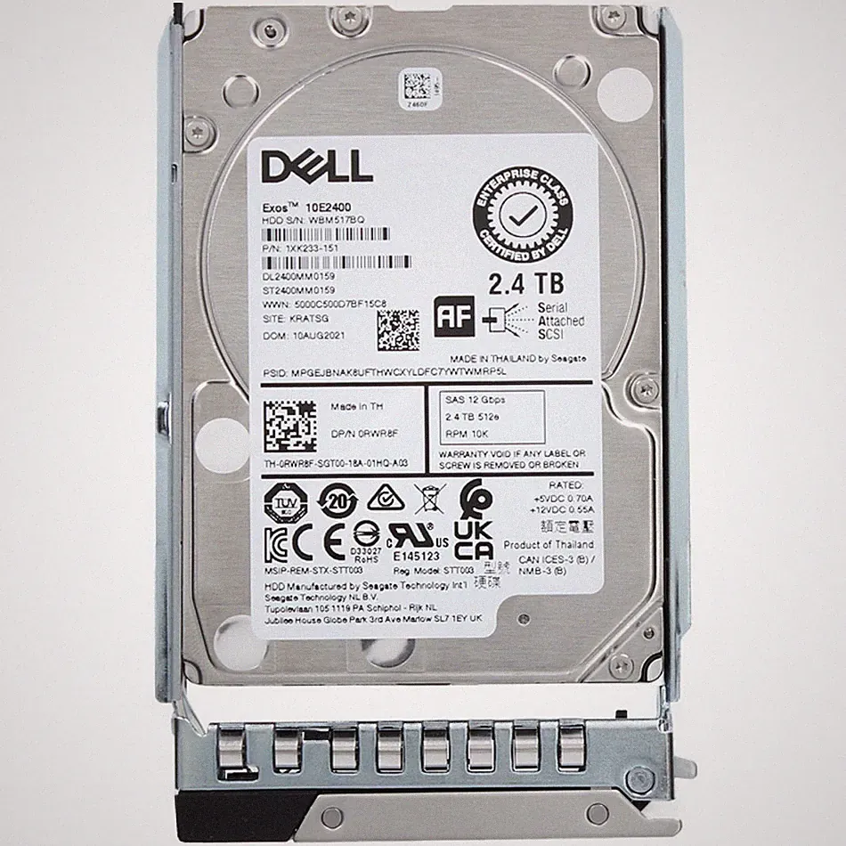 NEW Dell 2.4TB 2.5" SAS 10K 12G PowerEdge 15G R650 T550 Server HDD Hard Drive