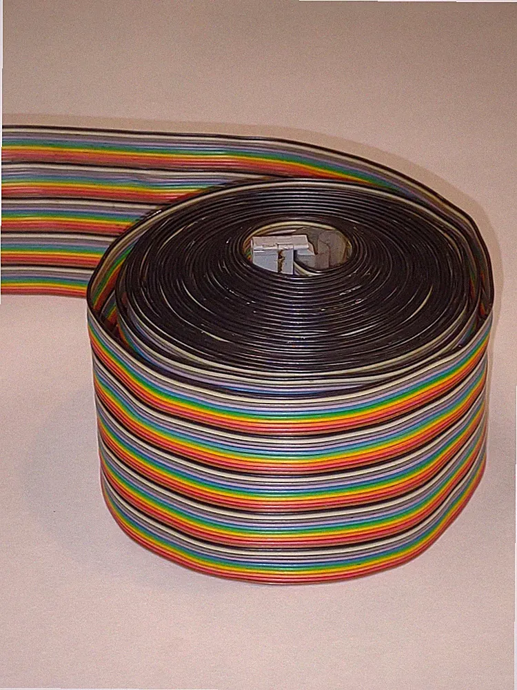 Ribbon Cable Flat Rainbow 50 Pin SCSI Drive Printer Vtg -- THREE FOOT UNITS