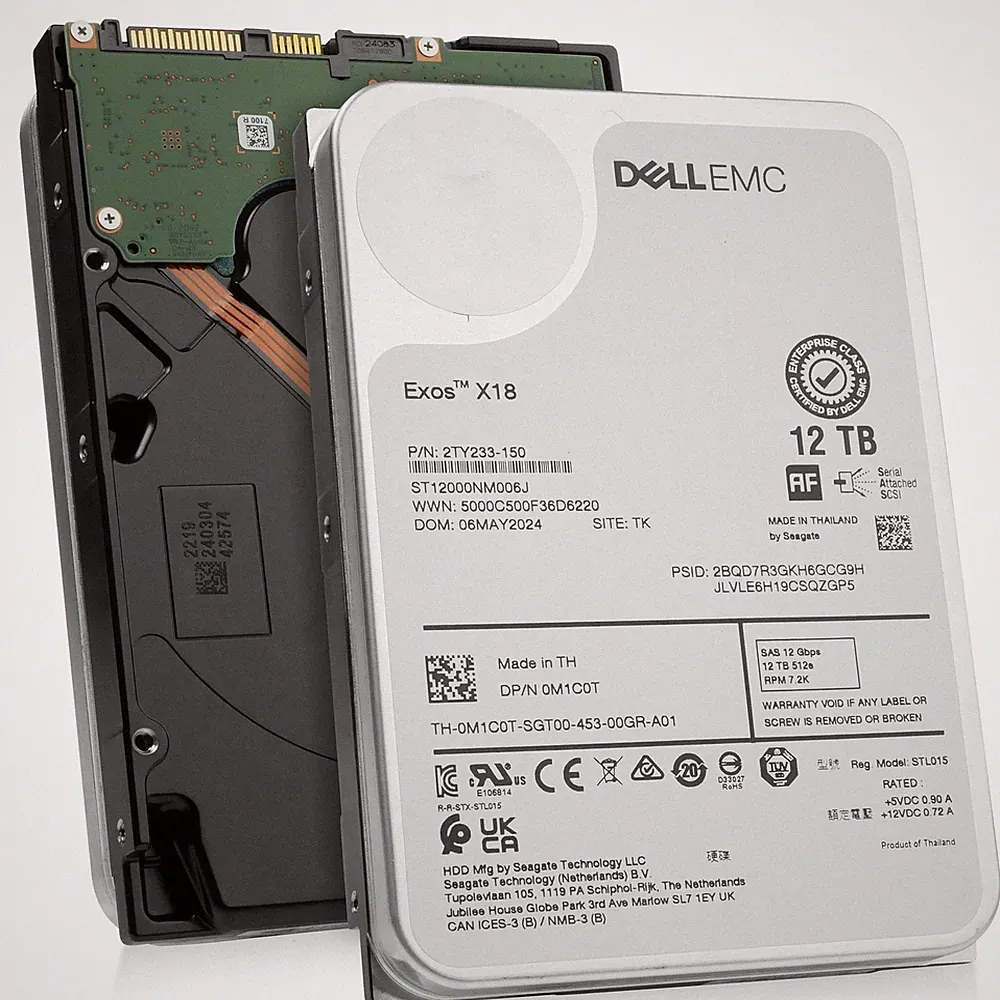 Seagate/Dell Exos X18 12TB 7.2K RPM SAS 12Gb/s 512e 3.5" HDD - ST12000NM006J