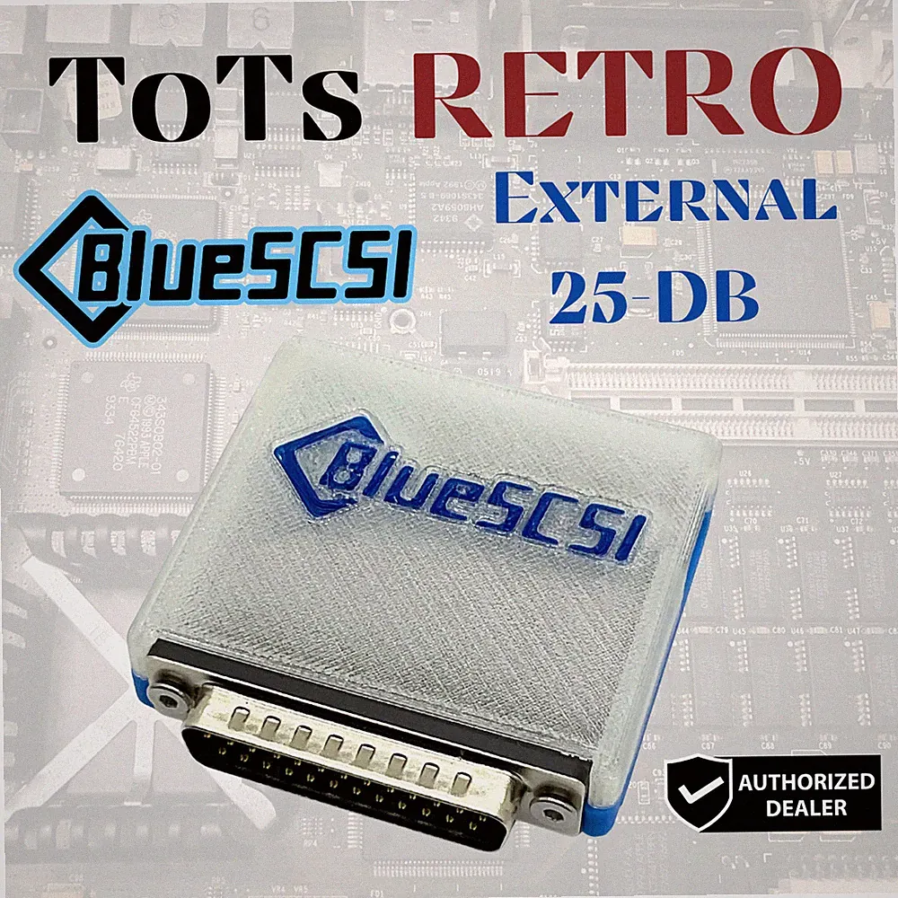 ToTsRETRO BlueSCSI v2 External 25-pin DB SCSI Drive Emulator w/Wi-Fi For Mac, PC