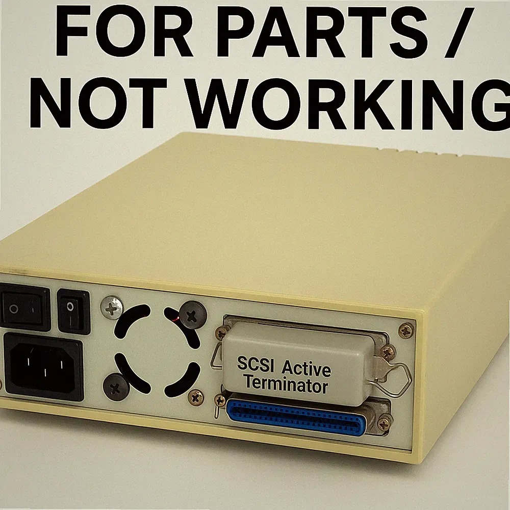 Vintage IBM External SCSI Hard Drive Enclosure with 1080MB HDD + Active Terminat
